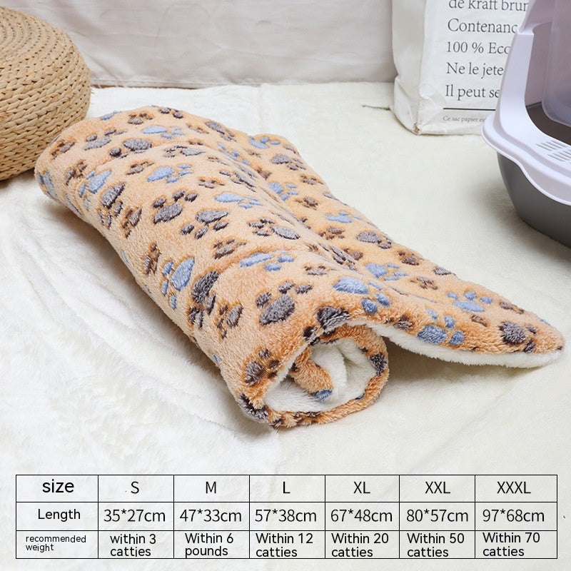 HKM-0785725 Flannel Winter Pet Mat Cat Nest - Cozy Multi-Color Cat Pad for Dogs and Cats