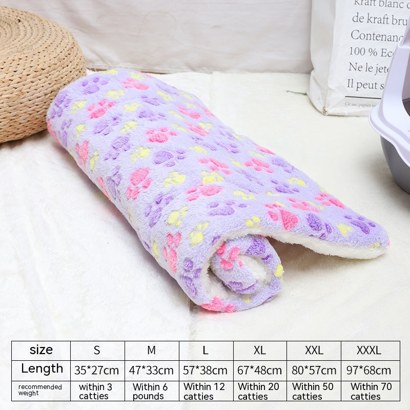 HKM-0785725 Flannel Winter Pet Mat Cat Nest - Cozy Multi-Color Cat Pad for Dogs and Cats