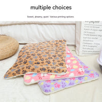 HKM-0785725 Flannel Winter Pet Mat Cat Nest - Cozy Multi-Color Cat Pad for Dogs and Cats