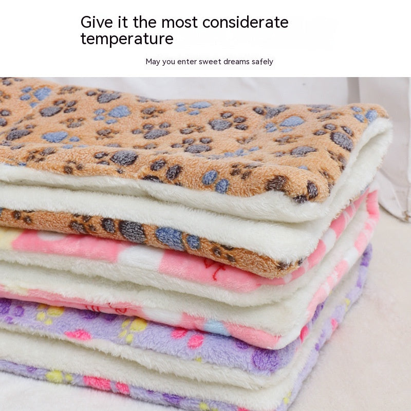 HKM-0785725 Flannel Winter Pet Mat Cat Nest - Cozy Multi-Color Cat Pad for Dogs and Cats