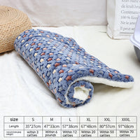 HKM-0785725 Flannel Winter Pet Mat Cat Nest - Cozy Multi-Color Cat Pad for Dogs and Cats