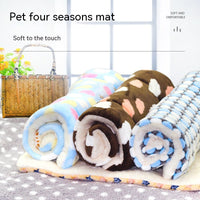 HKM-0785725 Flannel Winter Pet Mat Cat Nest - Cozy Multi-Color Cat Pad for Dogs and Cats