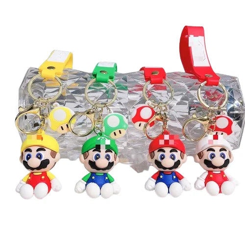 HKM-078675 3D Cartoon Doll Pendant Keychain for Car and Backpack Decorations