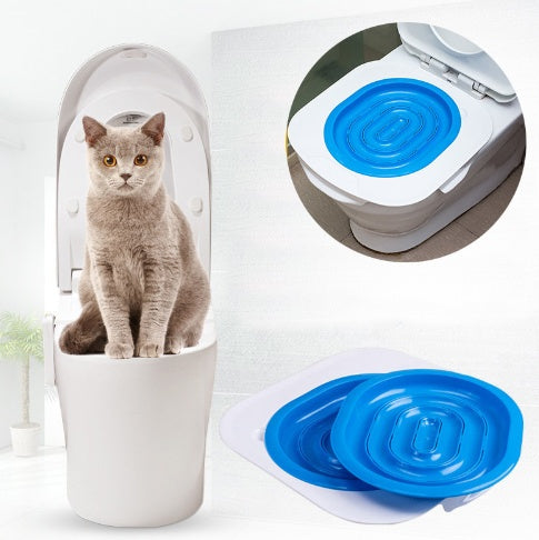 HKM-078675 Cat Toilet Training System with Removable Trays and Convenient Lighting
