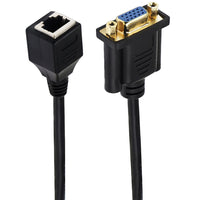 HKM-078675 VGA Male to VGA Female Adapter Cable with RJ-45 Network Interface
