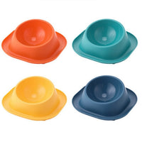 HKM-0787645 Stainless Steel Anti-Tip Cat Bowl with Oblique Mouth for Leak-Proof Feeding
