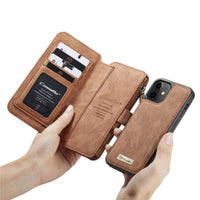 HKM-078867 Mobile Phone Split Flip Case for Apple - Imitation Leather, Available in Brown, Red, and Black