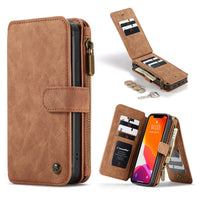 HKM-078867 Mobile Phone Split Flip Case for Apple - Imitation Leather, Available in Brown, Red, and Black