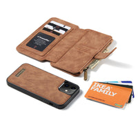 HKM-078867 Mobile Phone Split Flip Case for Apple - Imitation Leather, Available in Brown, Red, and Black