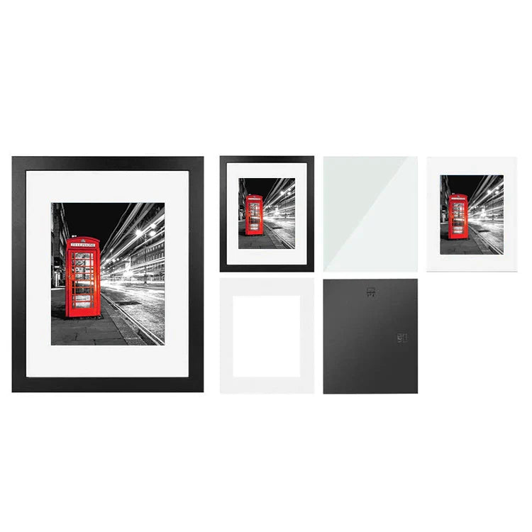 HKM-078867 Stylish A4 Black MDF Photo Frames in Custom Sizes for Home Wall Decoration