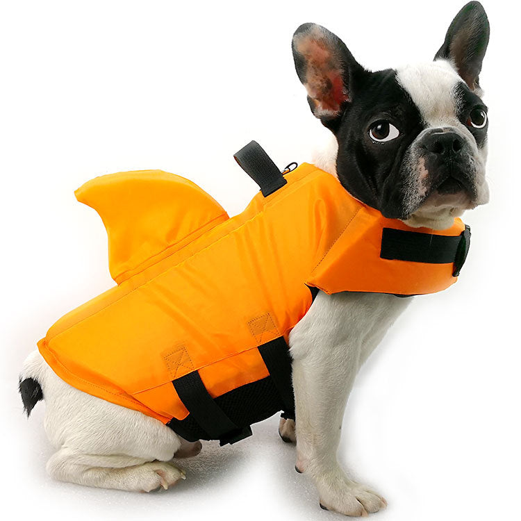HKM-0789053 Lightweight Shark Fin Pet Swimsuit for Dogs - Comfortable Swim Jacket for Large and Small Breeds