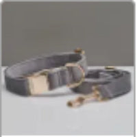 HKM-0789437 Multiple Color Velvet Dog Collar and Leash Set with Bow Tie