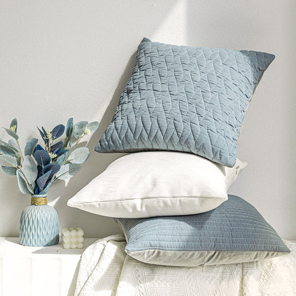 HKM-079123 Modern Geometric Throw Pillow - Square Cushion Cover with Imitation Silk Cotton Filling