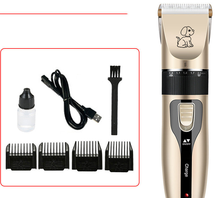 HKM-0793021 Pet Electric Hair Clipper Set with Ceramic Blade and Accessories