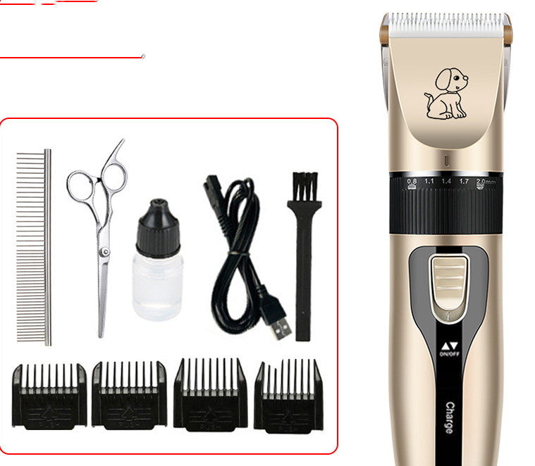 HKM-0793021 Pet Electric Hair Clipper Set with Ceramic Blade and Accessories