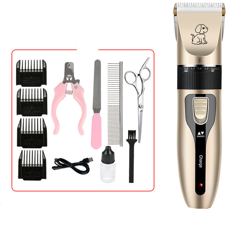 HKM-0793021 Pet Electric Hair Clipper Set with Ceramic Blade and Accessories