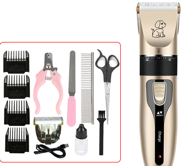 HKM-0793021 Pet Electric Hair Clipper Set with Ceramic Blade and Accessories