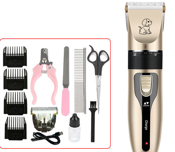 HKM-0793021 Pet Electric Hair Clipper Set with Ceramic Blade and Accessories