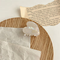 HKM-0793277 Elegant Acetate Love Heart Small Jaw Hairpin Clips in Various Colors