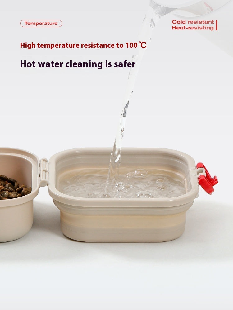 HKM-0793405 Pet Dog Water Cup Kettle with Snack Box for Cats and Dogs, 400ml Capacity