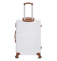 HKM-079379 Customisable ABS Luggage Set 20/24/28 with Leather Carry-On and Universal Wheels