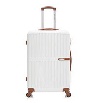 HKM-079379 Customisable ABS Luggage Set 20/24/28 with Leather Carry-On and Universal Wheels