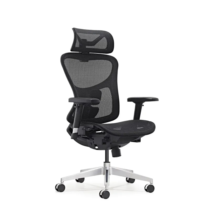 HKM-079443 Ergonomic High Back Office Chair with Adjustable Headrest and Mesh Design