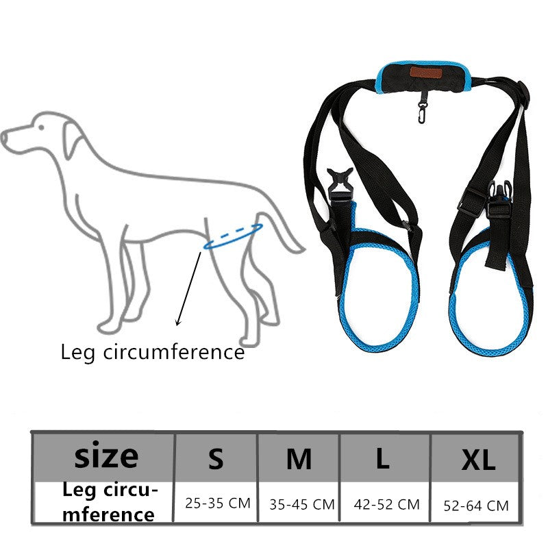 HKM-0796477 Dog Hind Leg Support Harness - Adjustable Sandwich Mesh Design, Multiple Sizes Available