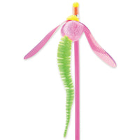 HKM-0798013 Cat Feather Sequins Ticker Stick - 45 cm Plush Ball Toy