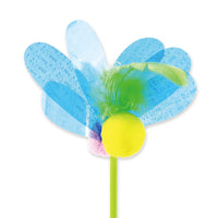 HKM-0798013 Cat Feather Sequins Ticker Stick - 45 cm Plush Ball Toy