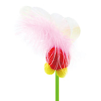 HKM-0798013 Cat Feather Sequins Ticker Stick - 45 cm Plush Ball Toy