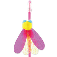 HKM-0798013 Cat Feather Sequins Ticker Stick - 45 cm Plush Ball Toy