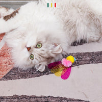 HKM-0798013 Cat Feather Sequins Ticker Stick - 45 cm Plush Ball Toy