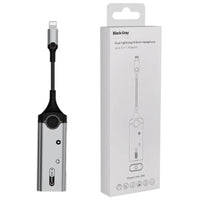 HKM-079891 8-Pin to 3.5mm Audio Charging Adapter - 3-in-1 Headphone and Audio Converter