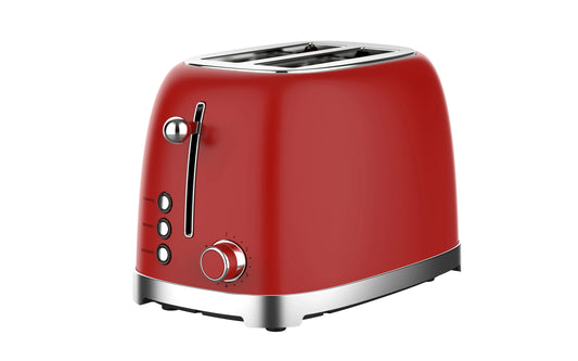 HKM-079891 Retro 2-Slice Electric Toaster with 1-6 Level Browning Control for Everyday Use