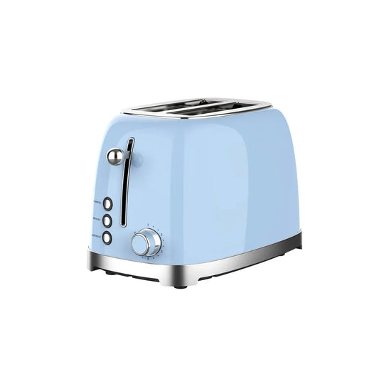HKM-079891 Retro 2-Slice Electric Toaster with 1-6 Level Browning Control for Everyday Use