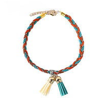 HKM-0799165 Colorblock Adjustable Cat Collar in Turquoise, Orange Green, and Pale Pink - Korean Velvet/Silk Material