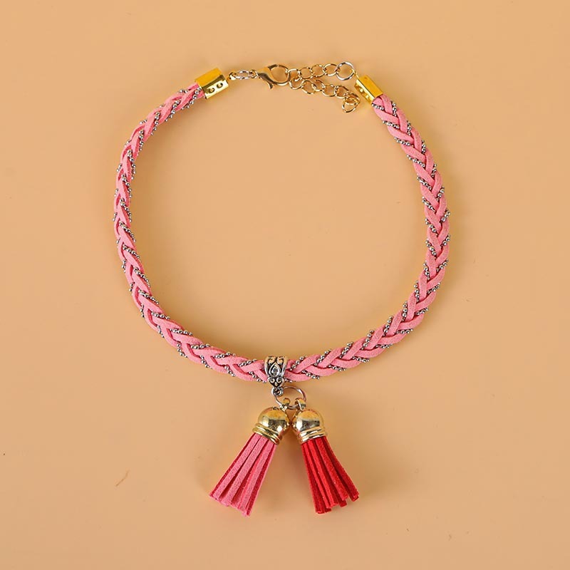 HKM-0799165 Colorblock Adjustable Cat Collar in Turquoise, Orange Green, and Pale Pink - Korean Velvet/Silk Material