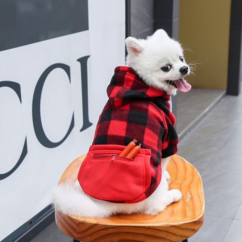 HKM-0801341 Stylish and Elegant Dog and Cat Clothing in Plaid Patterns for Small to Large Pets