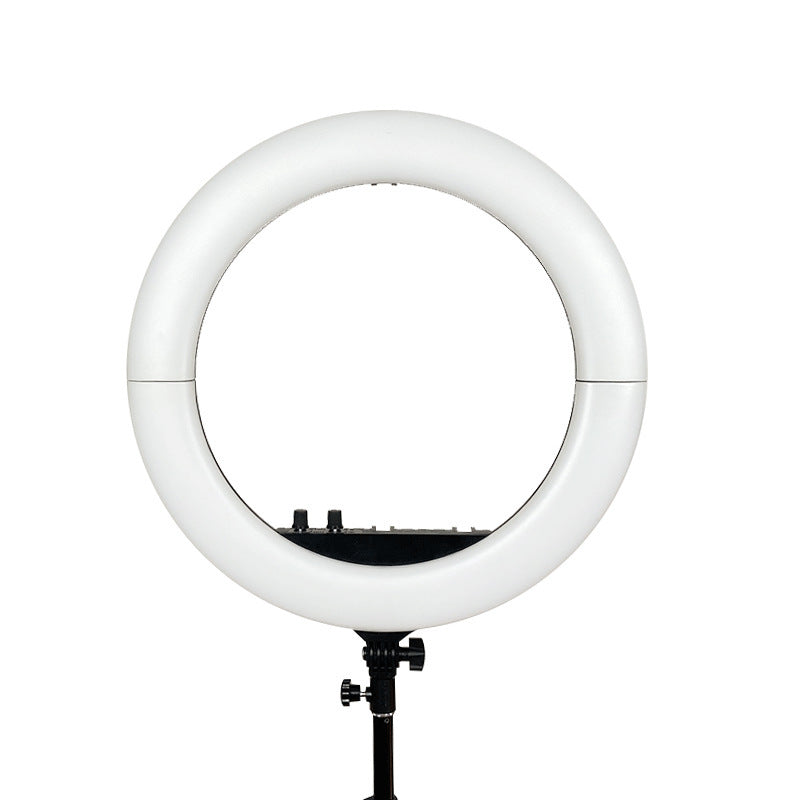 HKM-080211 18-inch Folding Fill Light for Beauty, Makeup, and Live Streaming with Remote Control and Adjustable Color Temperature