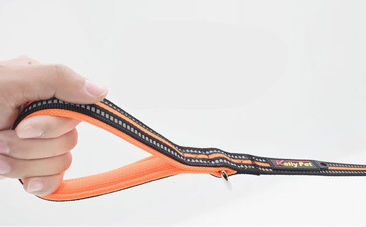 HKM-0802749 Nylon Assisted Retractable Dog Leash - Adjustable Length - Multiple Colors Available