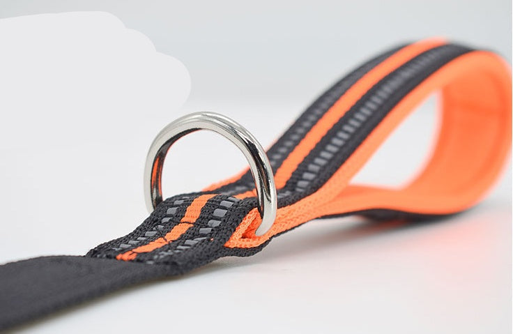 HKM-0802749 Nylon Assisted Retractable Dog Leash - Adjustable Length - Multiple Colors Available