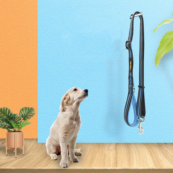 HKM-0802749 Nylon Assisted Retractable Dog Leash - Adjustable Length - Multiple Colors Available