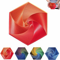 HKM-080275 3D Printed Fractal Hexagon Fidget Spiral Toy for Stress Relief and Anxiety Management