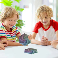 HKM-080275 3D Printed Fractal Hexagon Fidget Spiral Toy for Stress Relief and Anxiety Management