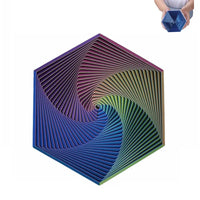 HKM-080275 3D Printed Fractal Hexagon Fidget Spiral Toy for Stress Relief and Anxiety Management