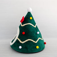 HKM-0803005 Christmas-Themed Pet Nest in Red and Green - Warm Cloth Bed for Cats and Dogs, Available in Small, Medium, and Large Sizes