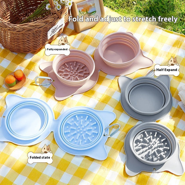 HKM-0803133 Portable Folding Silicone Bowl for Dogs and Cats in Multiple Colors