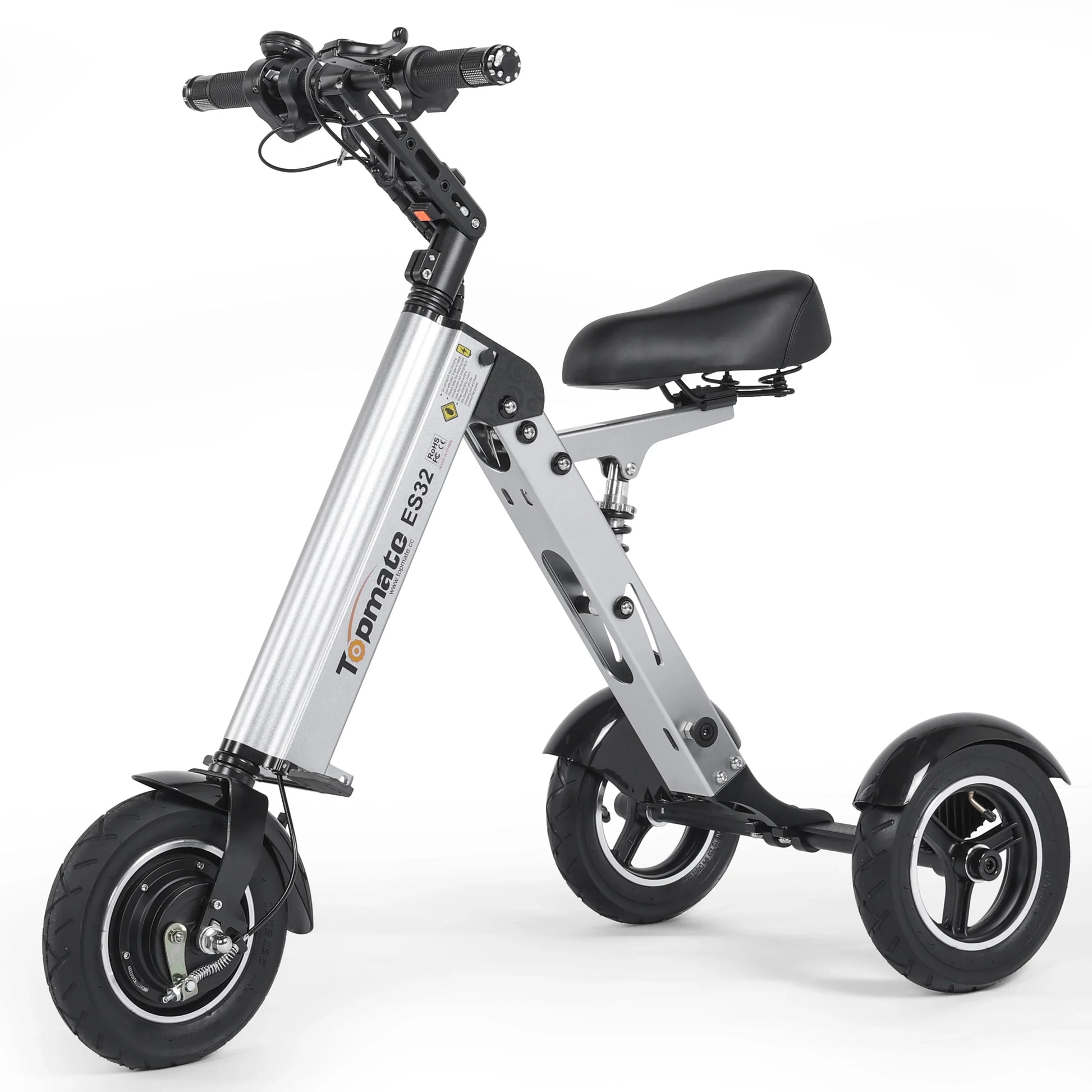 HKM-080339 Electric Tricycle Mobility Scooter with 10-Inch Tires, 250W Motor, Foldable Design, and Reverse Function
