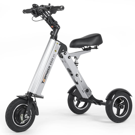 HKM-080339 Electric Tricycle Mobility Scooter with 10-Inch Tires, 250W Motor, Foldable Design, and Reverse Function